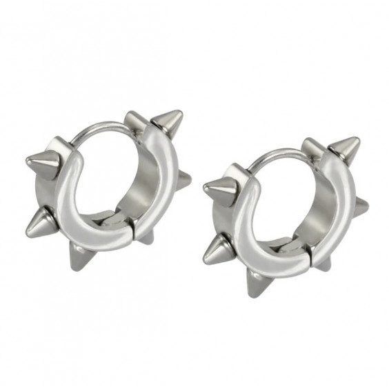 Серьги из стали "Шипы"