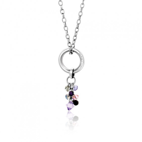 Кулон из стали с кристаллами Swarovski, "Виноград"